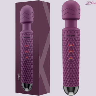 Bed Geek Cordless Personal Wand Massager : 20 Vibration Patterns & 8 Speeds