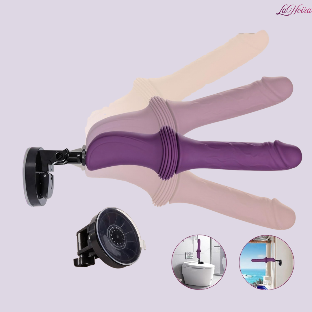 LaNoira Accordia thrusting dildo machine with adjustable suction cup base and angle positioning