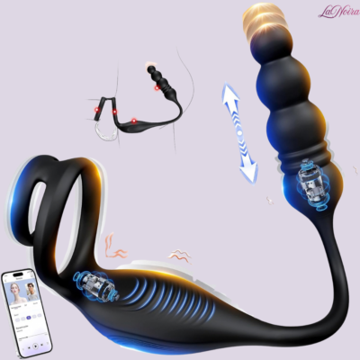 LaNoira ApexThrust Prostate Massager: App-Controlled Kinetic Thrusting & 10 Vibration Modes | Dual-Motor Performance Design