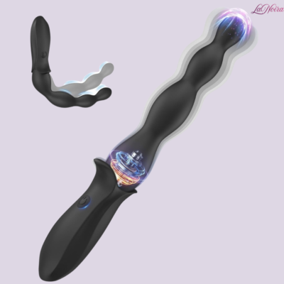 LaNoira Echo: Dual-Motor Vibrating Anal Beads – 10 Modes