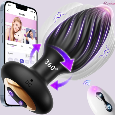 LaNoira Orbit: App-Controlled 360° Rotating Anal Plug – 9 Vibration Modes