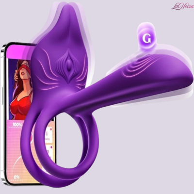LaNoira Royaleye: App-Controlled Vibrating Cock Ring with Fox-Shaped Clitoral Stimulator &  G-Spot Vibrator