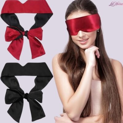 LaNoira ShadowSilk: Premium 4-Piece Satin Blindfold Set for Sensory Play & Travel
