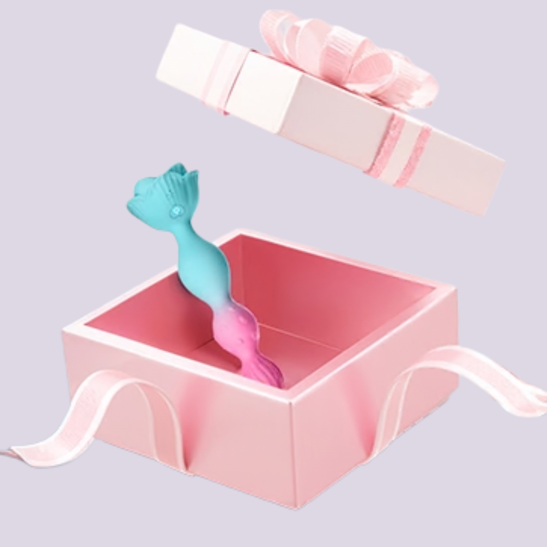 LaNoira Siren vibrating anal beads presented in gift-style box with ribbon packaging