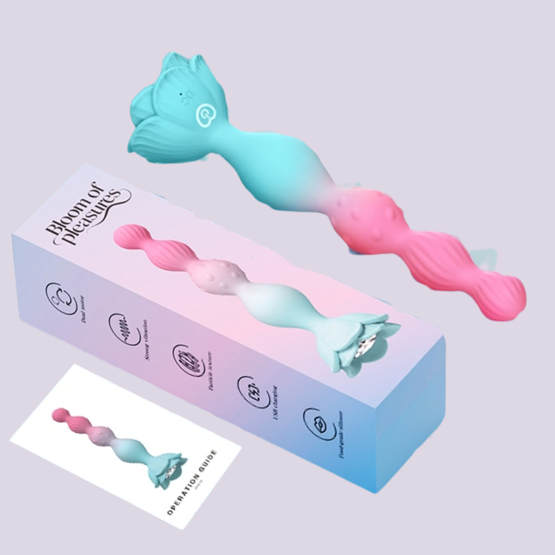 LaNoira Siren vibrating anal beads kit with retail box, USB charging cable, and instruction card