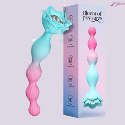 LaNoira Siren: Dual-Motor 36-Mode Vibrating Anal Beads – Mermaid Line Design & Diamond Jewel Base