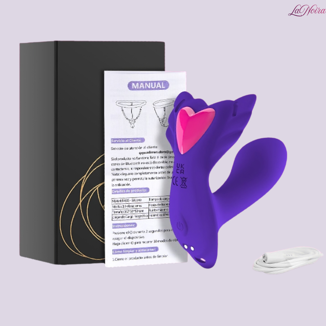 Sweet Baby wearable vibrator kit including device, user manual, USB magnetic charging cable, and retail box
