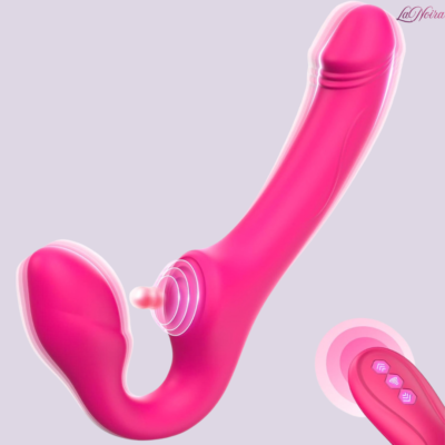 LaNoira TapPulse: Double-Ended Tapping Strapless Dildo - Triple-Motor 10 Modes & Remote Control