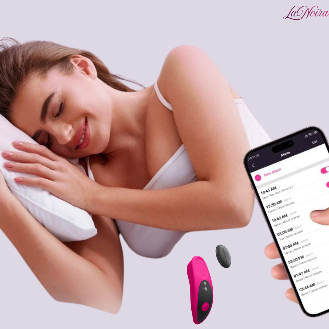 Lovense Ferri wearable panty vibrator with smartphone app interface showing remote control and scheduled vibration features