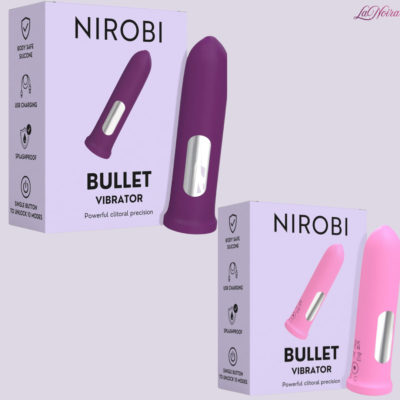 Nirobi Pro Bullet Vibrator: 10-Mode Personal Massager | USB Rechargeable & IPX6 Waterproof (Available in Pink & Purple)
