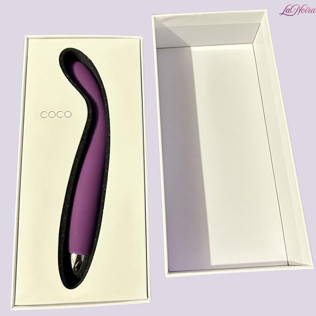 SVAKOM Coco vibrator displayed inside white retail box with foam insert