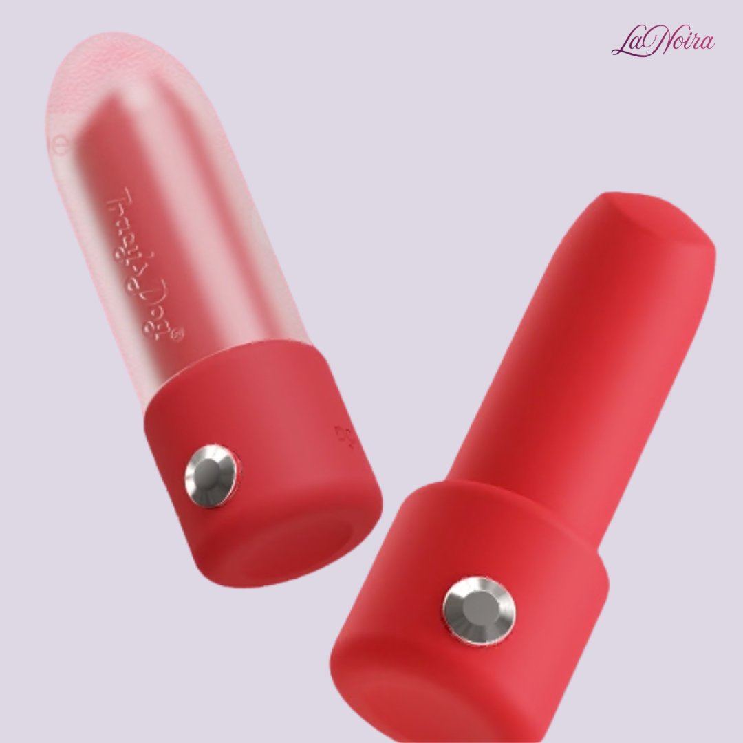 Tracy’s Dog Surreal lipstick style bullet vibrator with protective cap removed