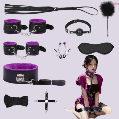 LaNoira RoyalAmethyst: 10-Piece Professional Bondage Kit – Multi-Position Restraints