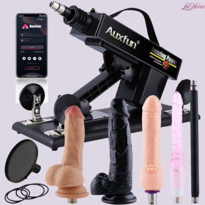 AUXFUN App-Controlled Sex Machine: 450 SPM High-Speed Thrusting – Precision Angle Control & Versatile Attachment Kit