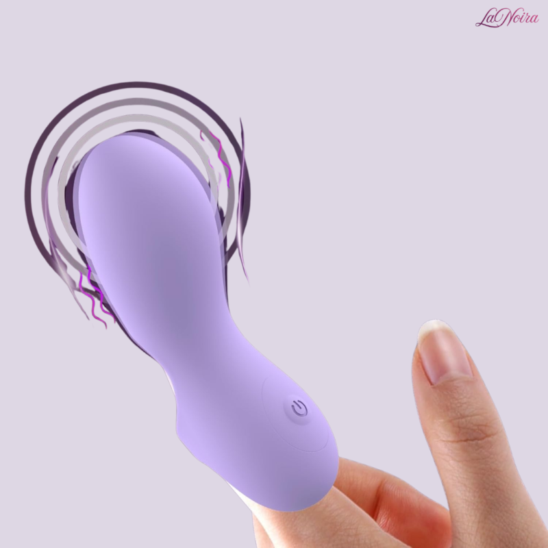 LaNoira finger vibrator on fingertip with vibration wave effect, compact wearable design for targeted stimulation