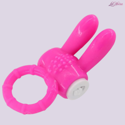 Silicone Vibrating Ring with Rabbit Ears: Couples Massager for Shared Intimacy