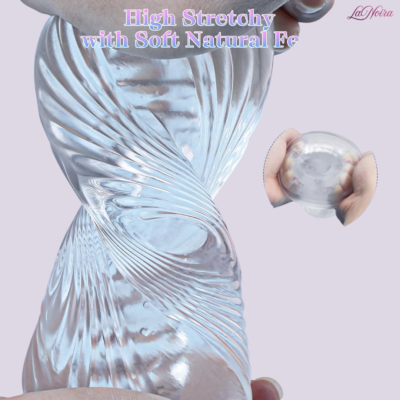 Transparent 3D Textured Male Masturbator Sleeve: Manual Stamina Training Stroker for Beginners