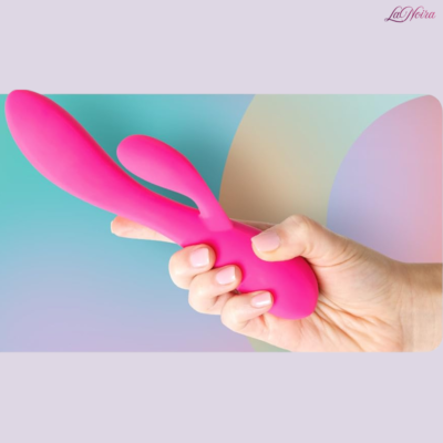 PlusOne Dual Rabbit Vibrator: 10-Mode Silicone Massager with Independent Dual Motors