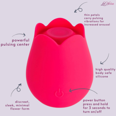 PlusOne Rose Toy Vibrator: 10-Mode Pulsing Clitoral Stimulator