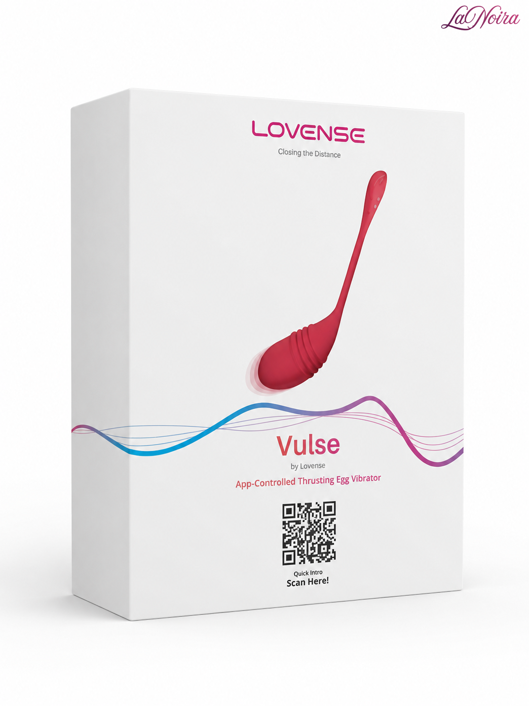 LOVENSE Vulse Signature app-controlled G-spot thrusting egg vibrator with flexible tail and ergonomic silicone design on a white background - LaNoira India.