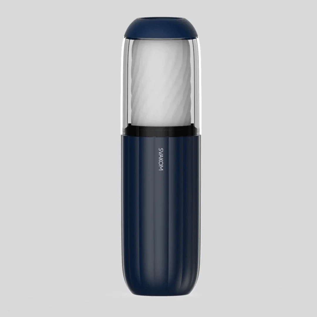 Svakom Alex Neo 2 app-controlled thrusting masturbator demonstrating Exciting Mode with dynamic thrusting stimulation pattern – LaNoira India
