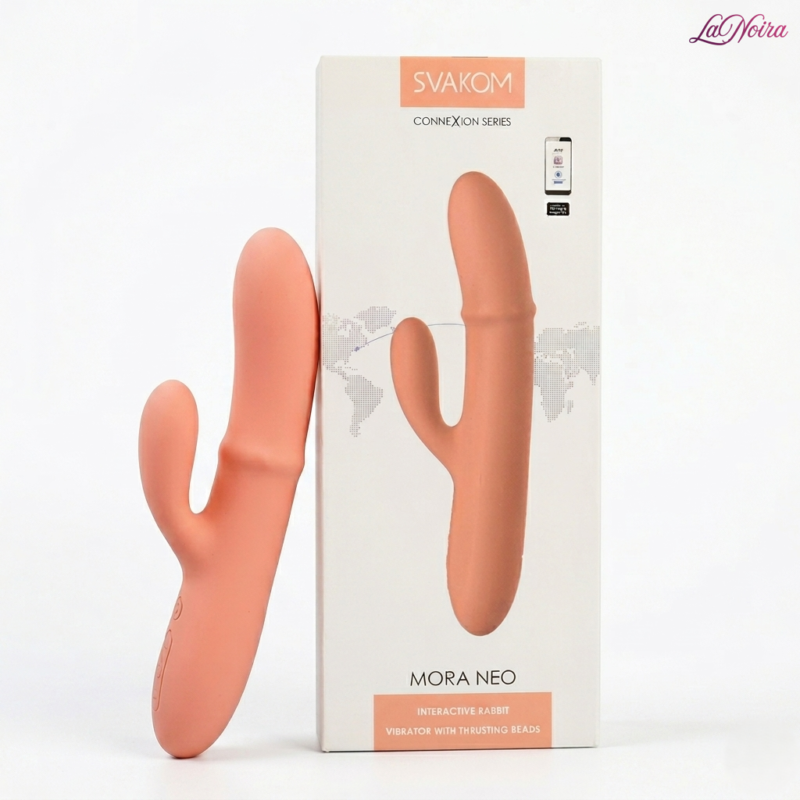 Svakom Mora Neo: Thrusting Rabbit Vibrator - App-Controlled with Dual Stimulation