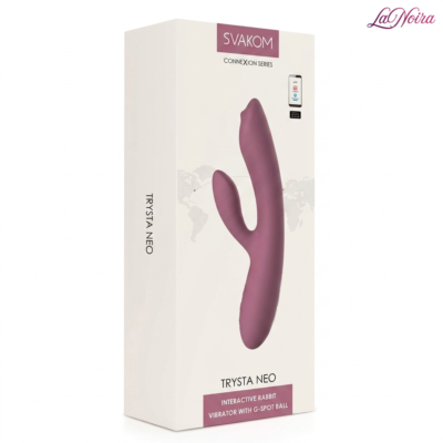 SVAKOM Trysta Neo: Dual Stimulation Rabbit Vibrator with G-Spot Rolling Ball – App-Controlled