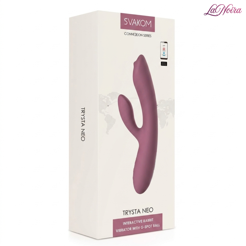 SVAKOM Trysta Neo: Dual Stimulation Rabbit Vibrator with G-Spot Rolling Ball - App-Controlled