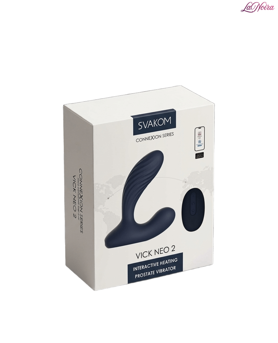 Svakom Vick Neo 2 warming dual-stimulating prostate massager with remote control and retail packaging - LaNoira